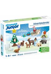 Playmobil Junior Calendrier de l'Avent Nol dans la neige 70297