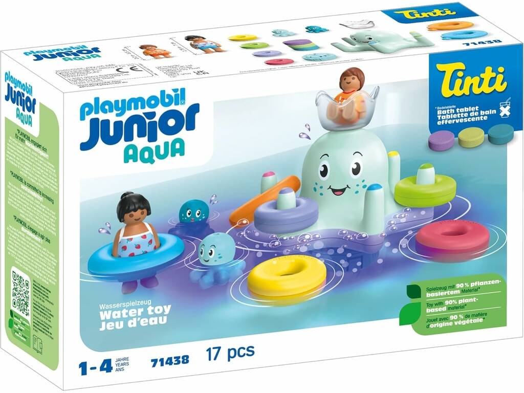 Playmobil Junior Aqua Y Tinti Pulpo de Colores 71438