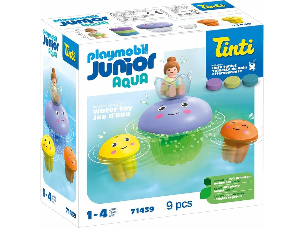 Playmobil Junior Aqua y Tinti Familia de Medusas de Colores 71439