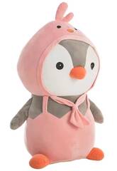 Kit peluche pingouin rose 36 cm. Créations Llopis 46936