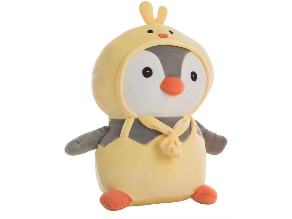 Peluche Pingouin Kit Jaune 36 cm. Créations Llopis 46937