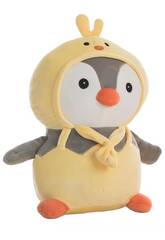 Peluche Pingouin Kit Jaune 36 cm. Créations Llopis 46937