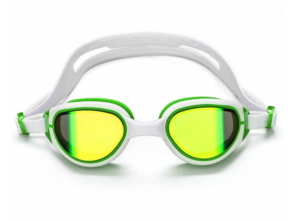 Gafas de Natación Blanca y Verde para Niños con Protección Antivaho y UV