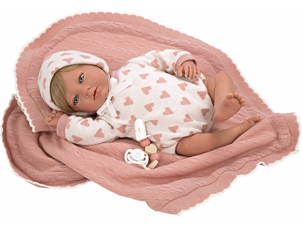 Reborn-Babypuppe Cristina Rosa 40 cm mit Decke von Arias 98141