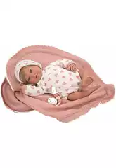 Bambola Bebè Reborn 45 cm. Cristina con Coperta Arias 98141