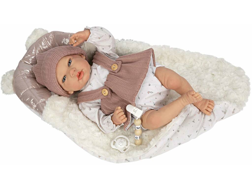 Reborn Puppe 40 cm Sandra Rosa mit Decke Arias 98160