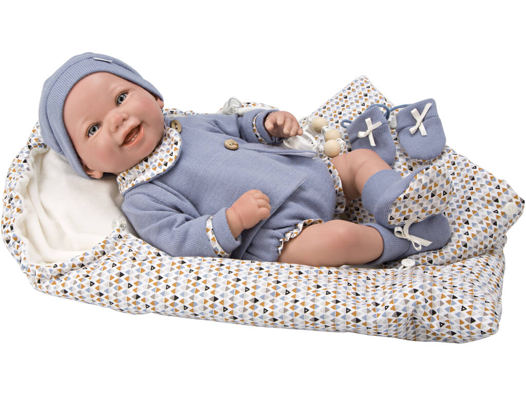 Boneco Bebé Reborn 45 cm. Daniel com Saco de Dormir Arias 98117