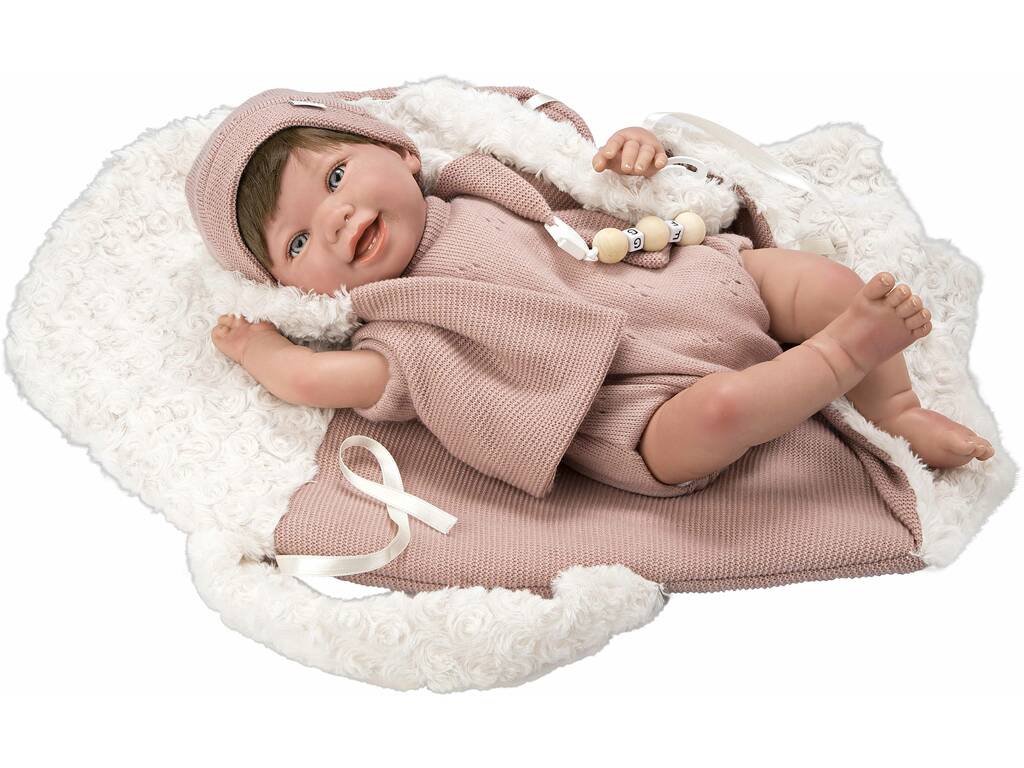 Boneca Bebé Reborn 45 cm. Gimena com Saco de Dormir Arias 98119