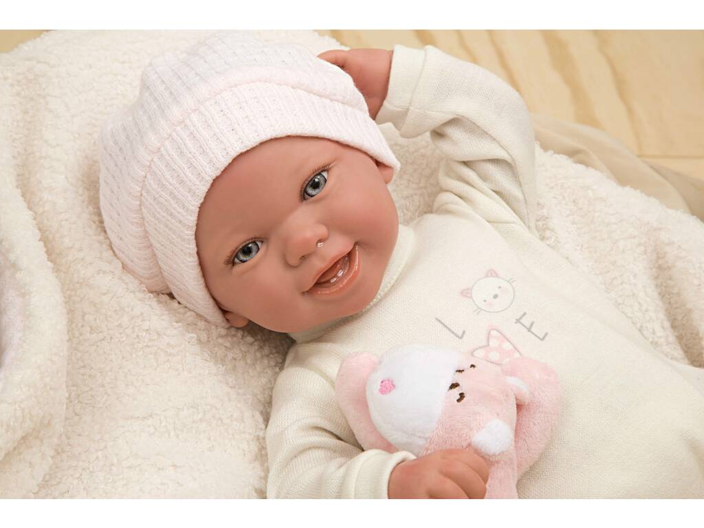 Reborn-Babypuppe Viviane 45 cm mit Decke und Plüschtier von Arias 98147