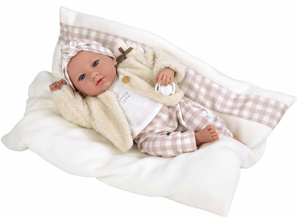 Babypuppe Elegance Aria Rosa 40 cm mit Kissen von Arias 60824