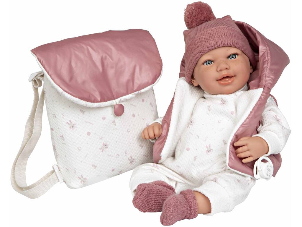 Baby Doll Elegance Adi Pink 45 cm. avec sac à dos Arias 65376