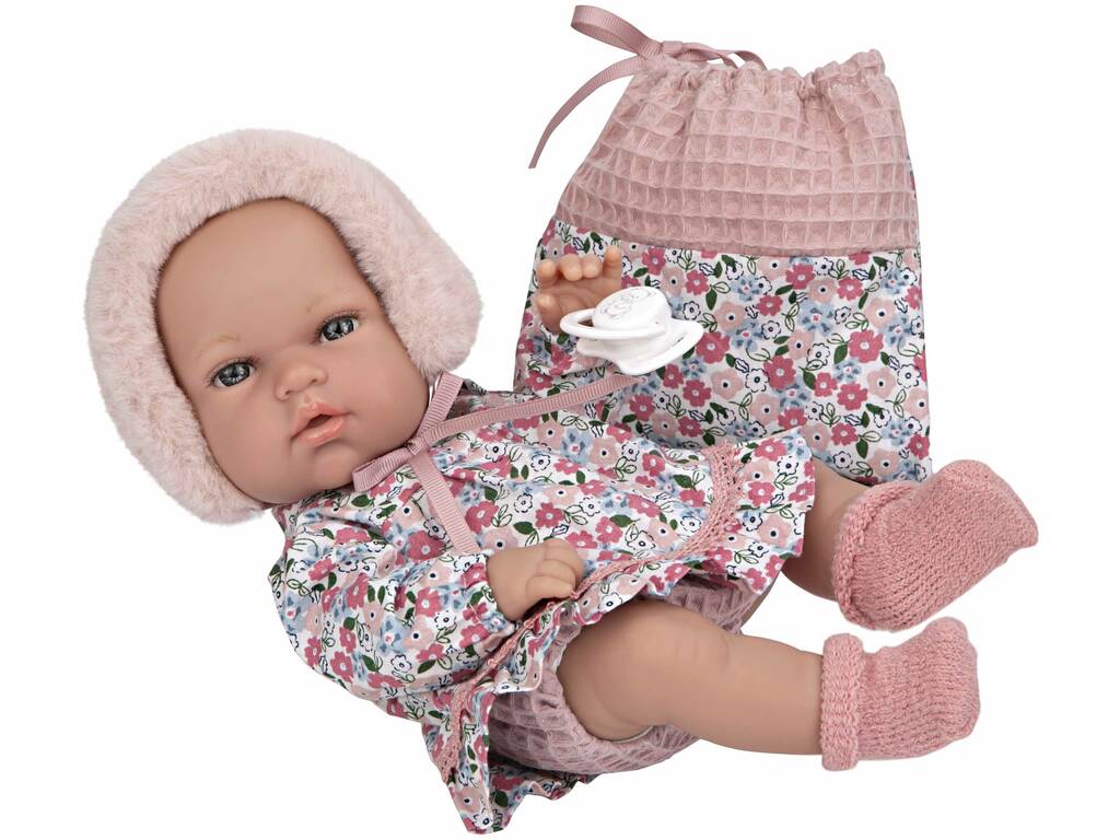 Elegance Natal Baby-Puppe 30 cm. Rosa mit Mehrzwecktasche von Arias 60807