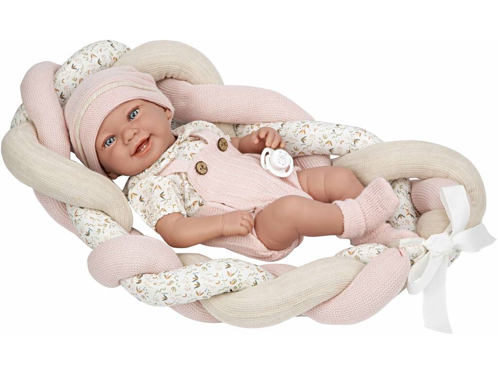 Muñeca Bebé Elegance Zoe Rosa 42 cm. con Cojín Arias 65373