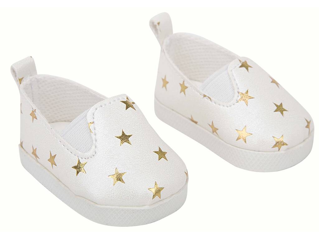 Conjunto Sapatos Brancos com Estrelas para Boneca 40 cm Arias 6381