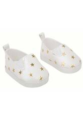 imagen Conjunto Sapatos Brancos com Estrelas para Boneca 40 cm Arias 6381