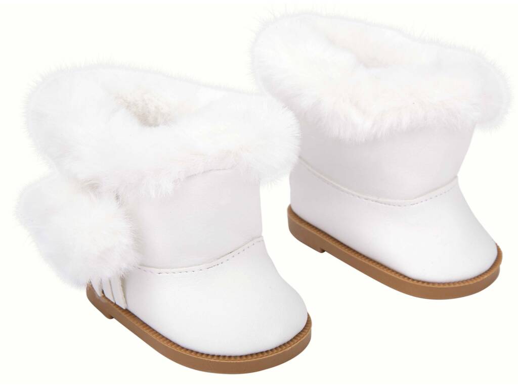 Set Botas Blancas con Pelo para Muñeca 40 cm. Arias 6384