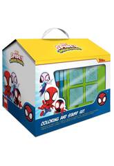 imagen Spidey Caixa com Forma de Casa com 7 Carimbos e 7 Marcadores de Multiprint 9135