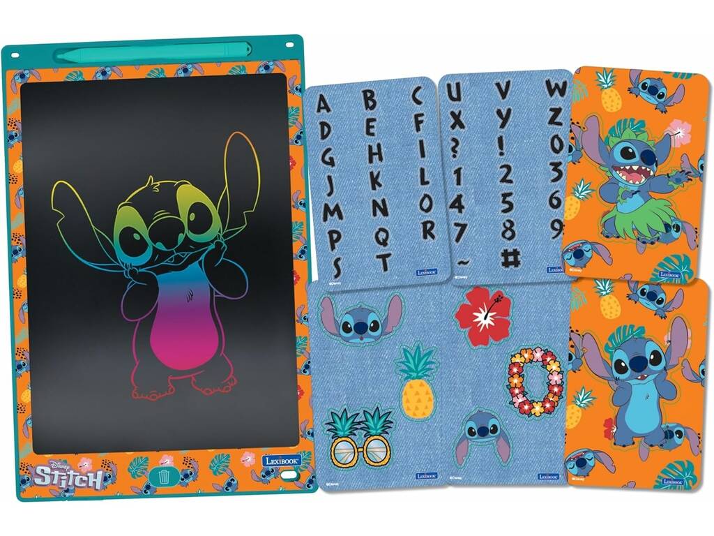 Disney Classics Stitch Tavoletta da disegno elettronica con stampini Lexibook CRT10D