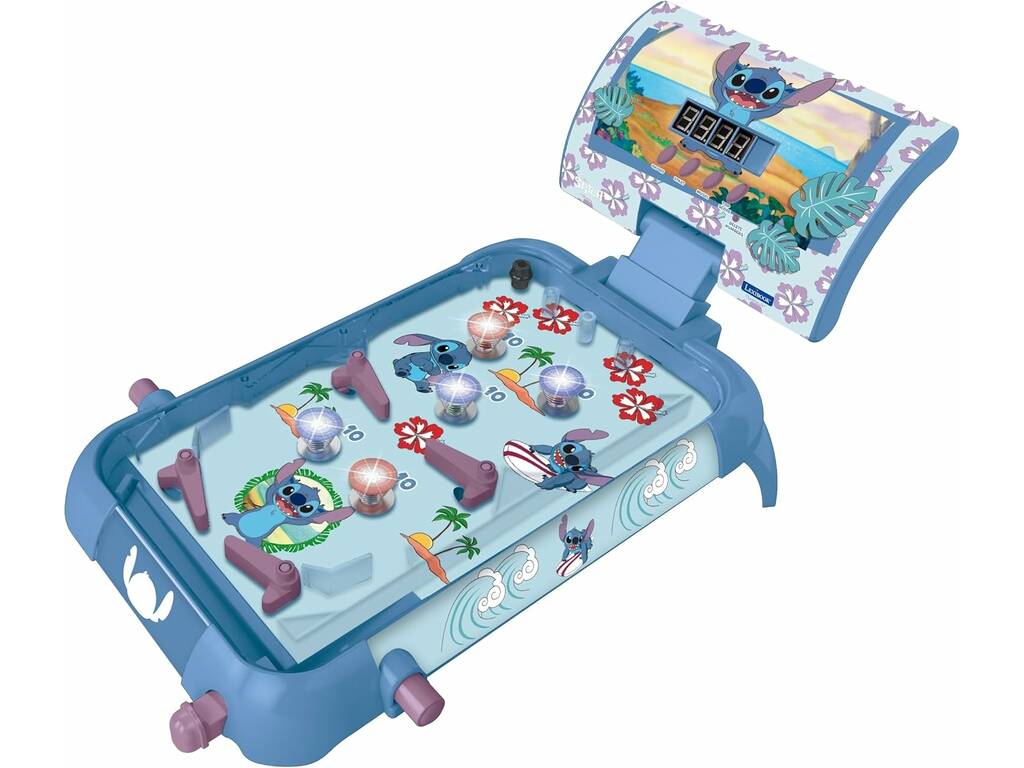 Disney Classics Pinball Electrónico Stitch con Luces y Sonidos Lexibook JG610D