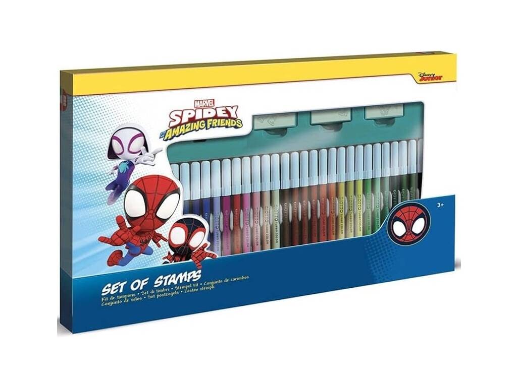 Spidey e a sua Super Equipa Conjunto de Carimbos e Marcadores Multiprint 57135