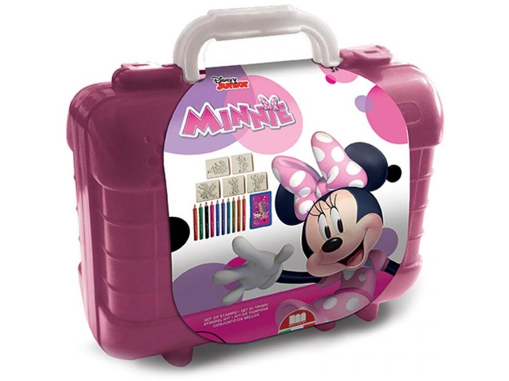 Minnie Mouse Valigetta con timbri e Matite colorate Multiprint 42866