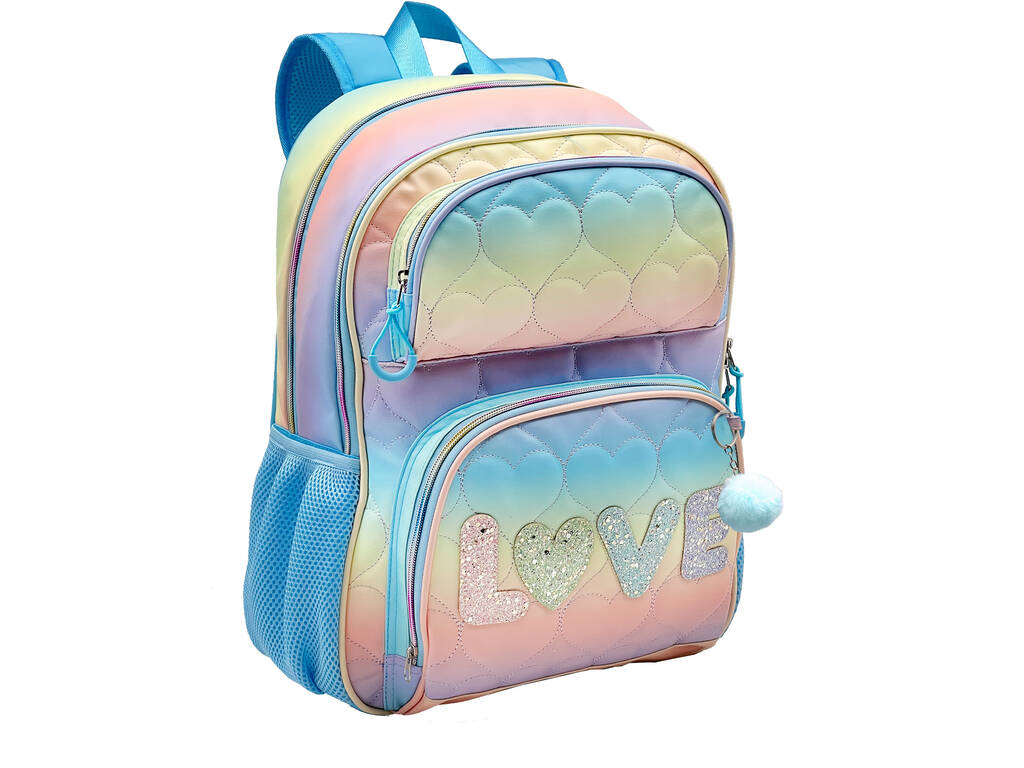 Blin Blin Love Mochila Doble Compartimento con Accesorio Pom-Pom de Toybags T434-1027