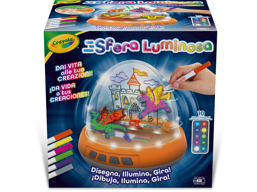 Esfera Luminosa Crayola com 10 Luzes de Cores