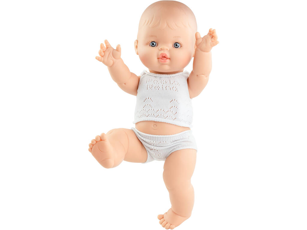 Muñeca 34 cm Gordi Niña Europea Pijama Blanco Paola Reina 4000