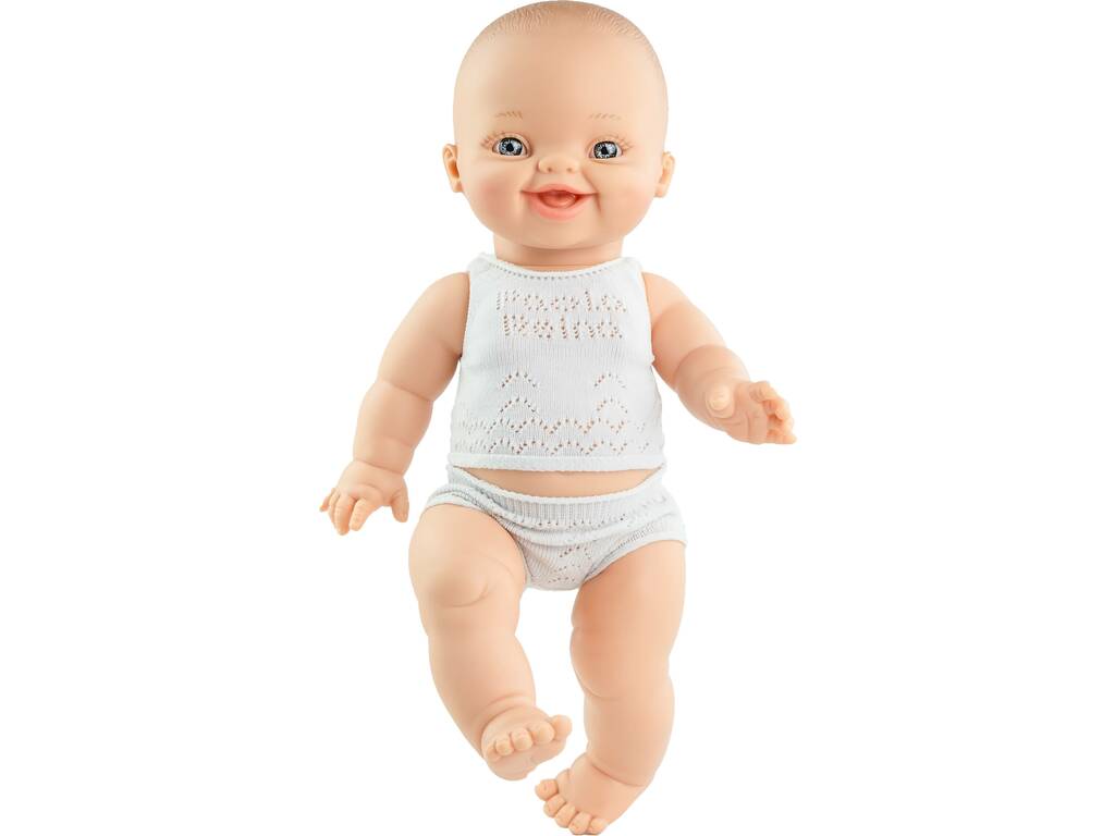 Muñeca 34 cm Gordi Niña Europea Pijama Blanco Paola Reina 4006