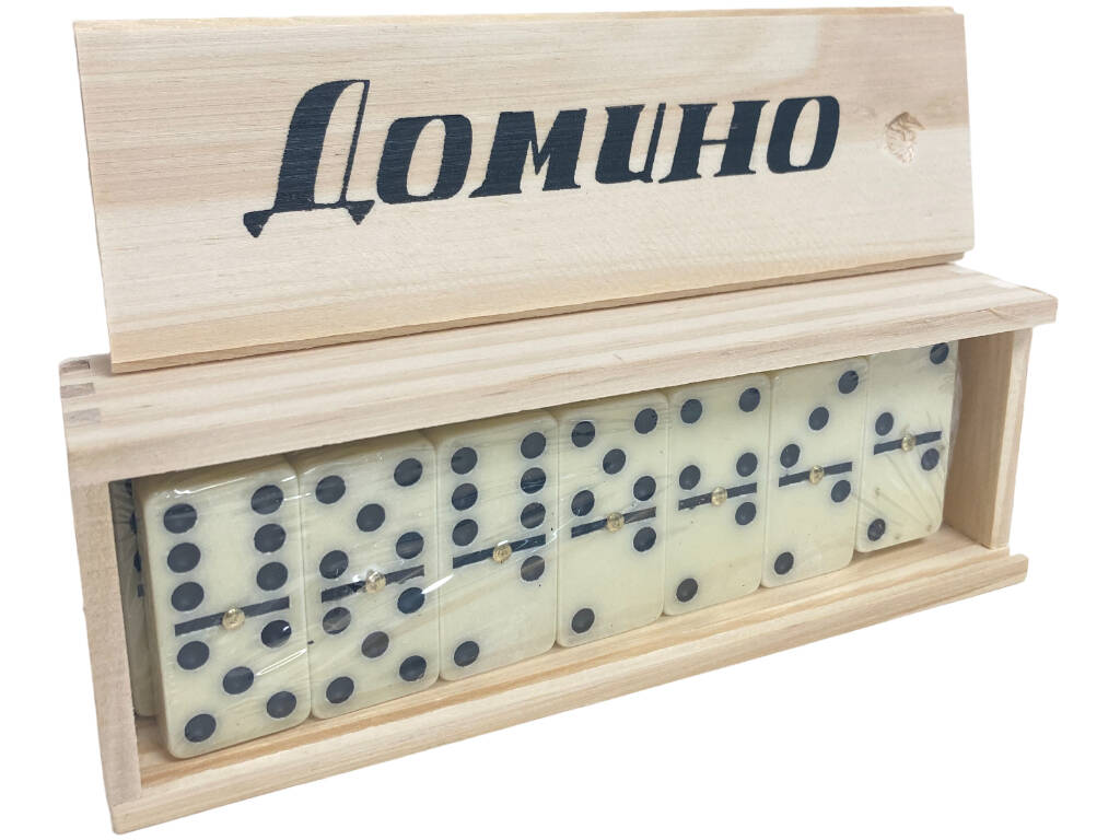 Domino 28 pezzi con scatola di legno