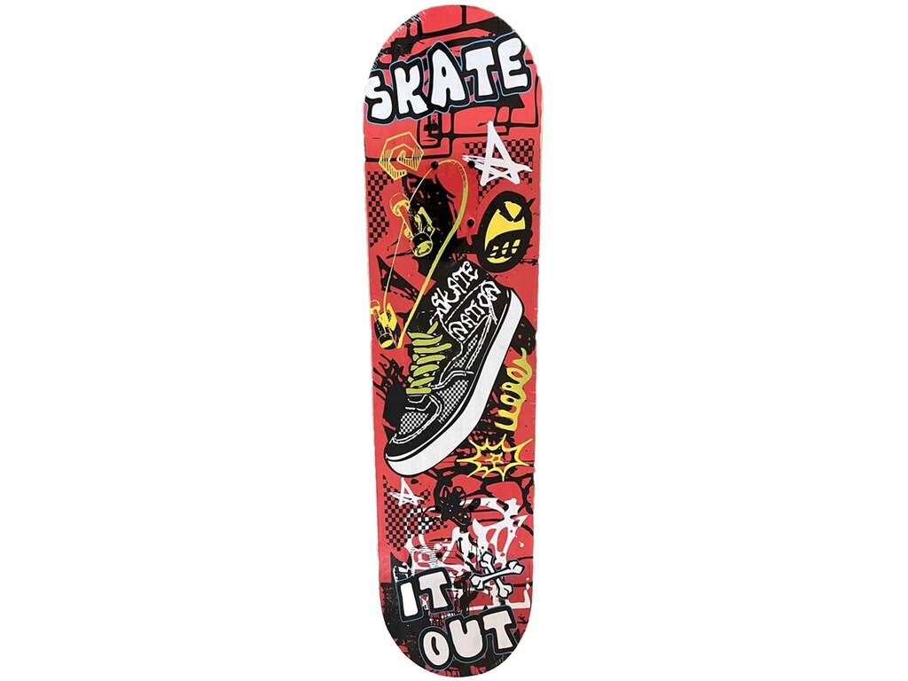 Skateboard rosso 80 cm