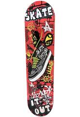 80 cm großes rotes Skateboard