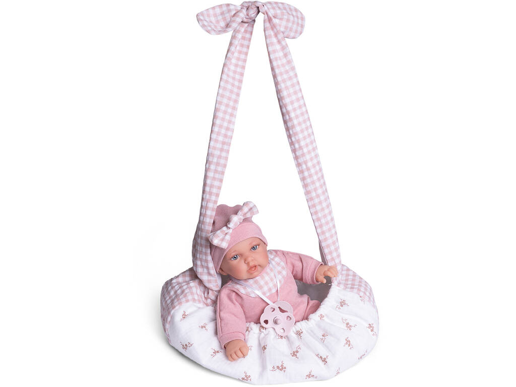 Petit Blandito Baby Doll 27 cm avec porte-bébé Antonio Juan 12441