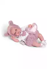 Muñeca Baby Toneta Posturitas de 34 Cm Con Cojín de Corazón