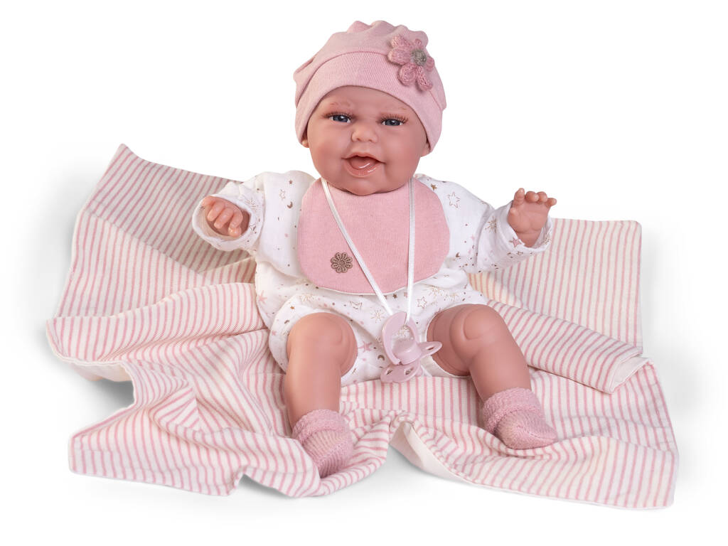 Boneca Bebé Baby Clara Posturitas de 34 cm com Manta Antonio Juan 70362