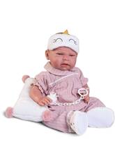 Boneca Beb Sweet Reborn Lea de 42 com Pijama e Mscara Antonio Juan 80323