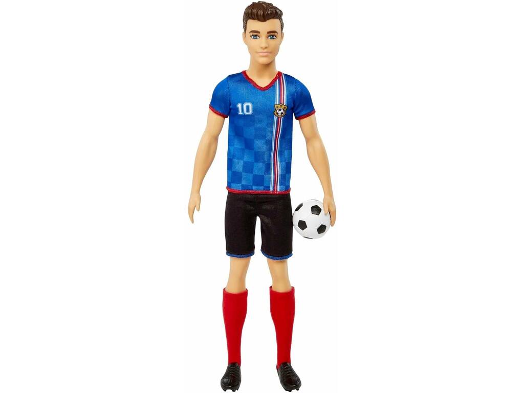 Barbie Berufe Ken Fußballer Blaue Trikot von Mattel HCN15