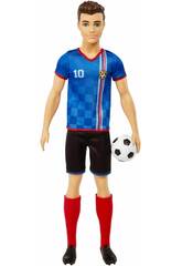 Barbie Berufe Ken Fußballer Blaue Trikot von Mattel HCN15