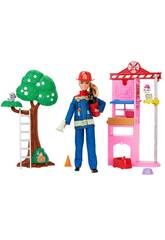 Barbie Bombera Con Estacin De Bomberos de Mattel HRG55