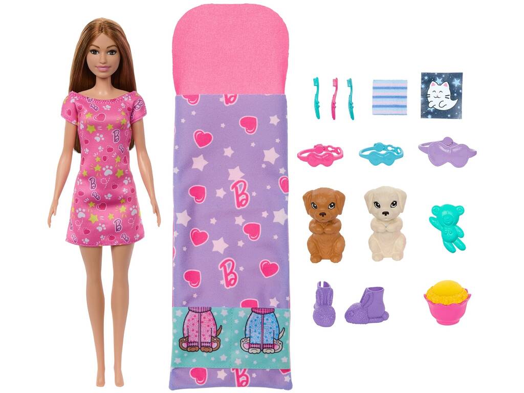 Mattel Poupée Barbie Puppy Sleepover HXN01