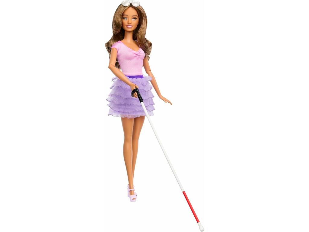 Barbie Fashionista Muñeca Falda Violeta con Volantes