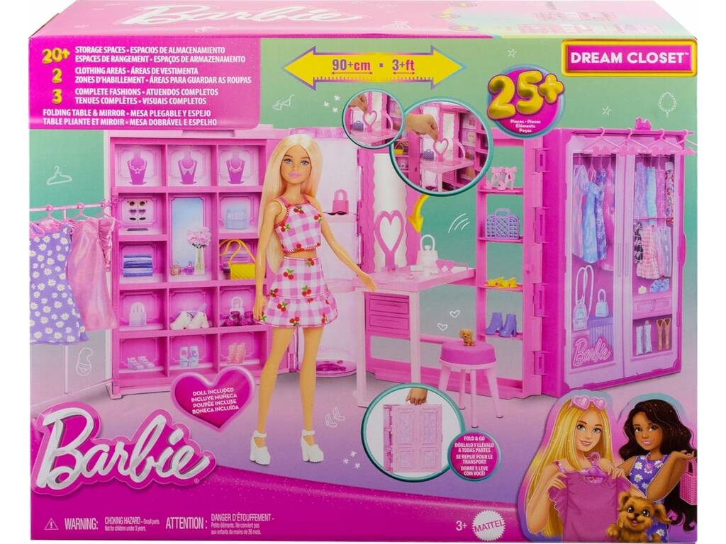 Poupée Barbie Dream Closet, set et accessoires par Mattel HXD58