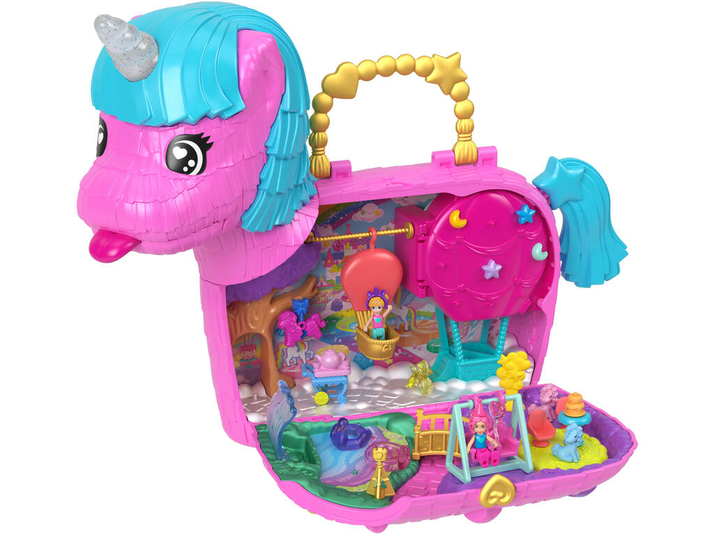 Polly Pocket Scrigno Mini Bambole Unicorno Partyland di Mattel HYD96