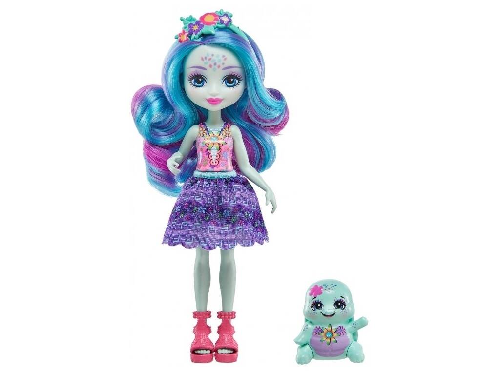 Enchantimals Boneca Tartaruga e Mascote de Mattel HXB96