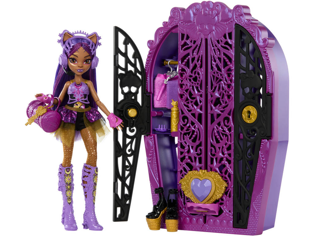 Monster High Skulltimate Secrets Boneca Clawdeen Wolf com Guarda-Roupa Mattel HXH85