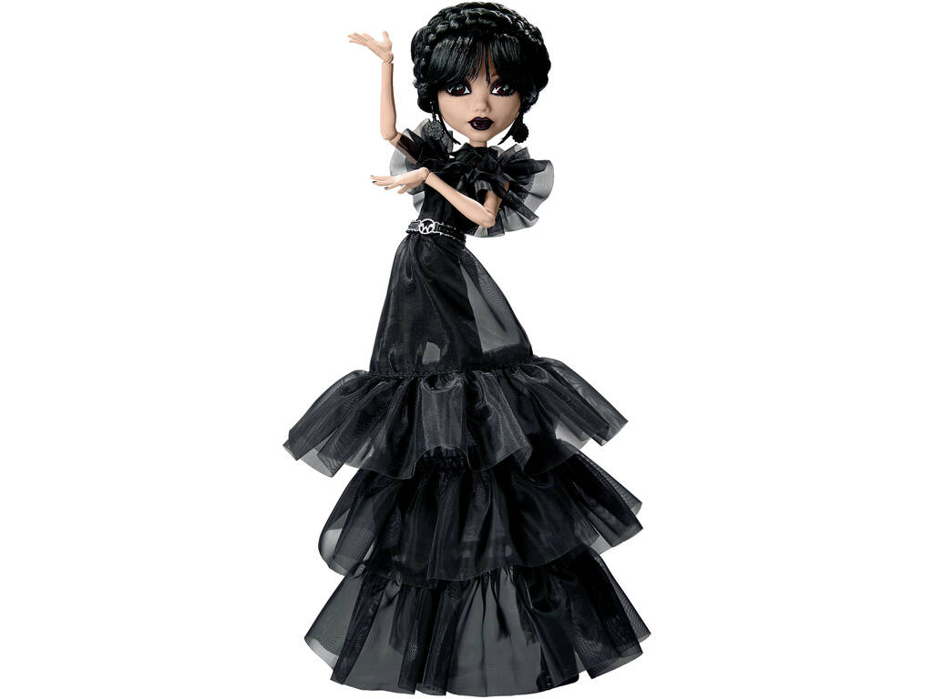 Monster High Wednesday Muñeca Miércoles con Vestido del Baile Rave'n Mattel HXJ03