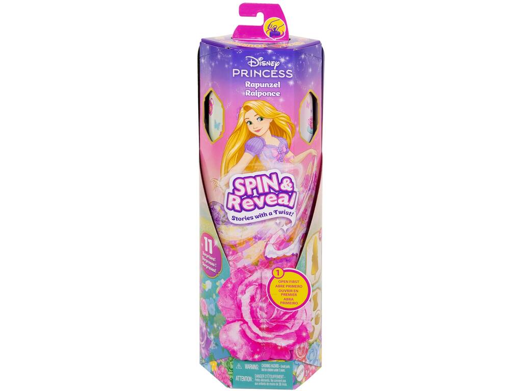 Principesse Disney Bambola Raperonzolo Spin and Reveal di Mattel HTV86