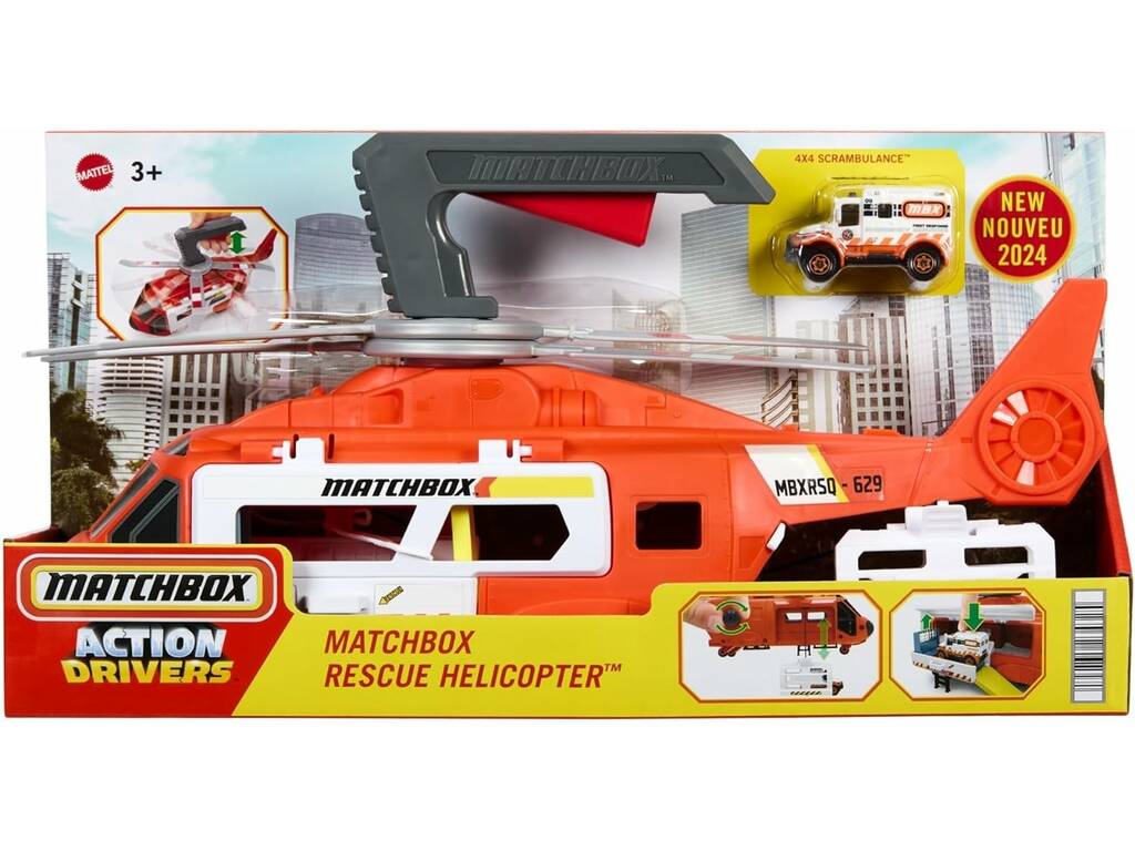 Matchbox Action Drivers Helicóptero De Rescate Mattel HXM74