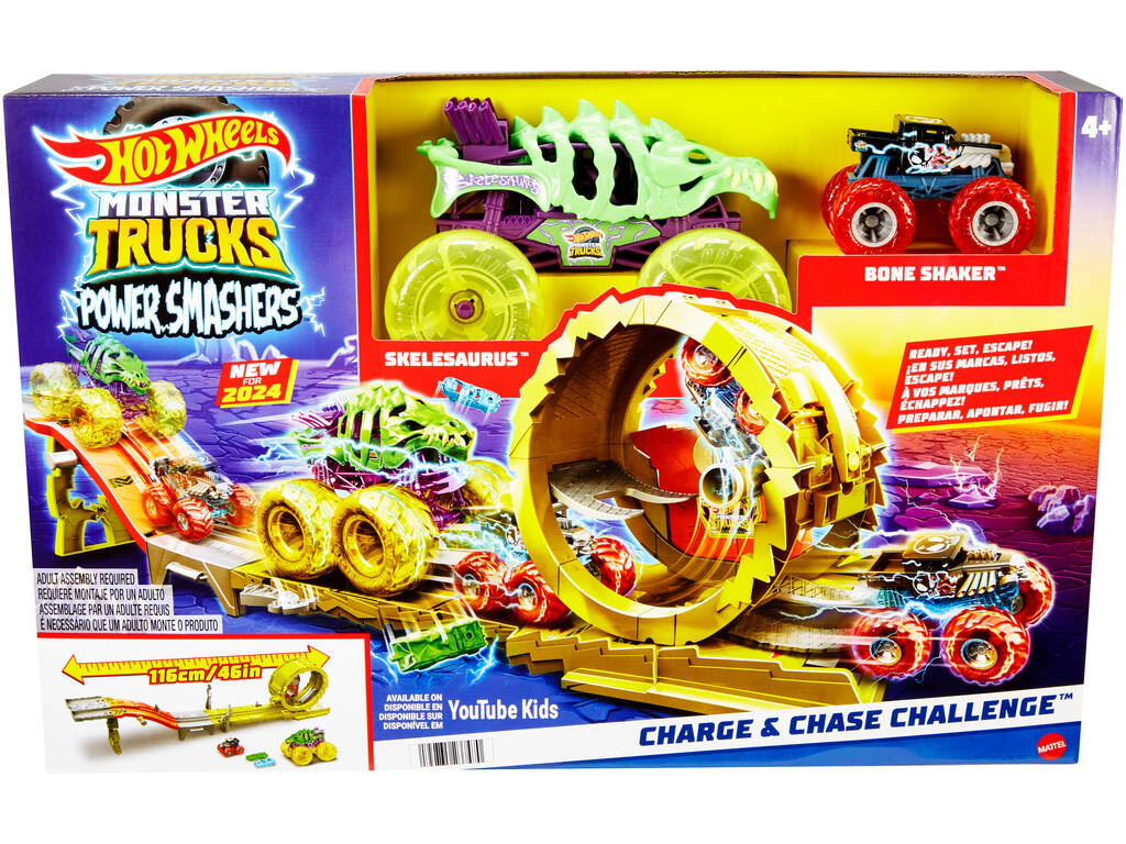 Hot Wheels Monster Truck Power Smashers Pack Charge & Chase Challenge von Mattel HXT05