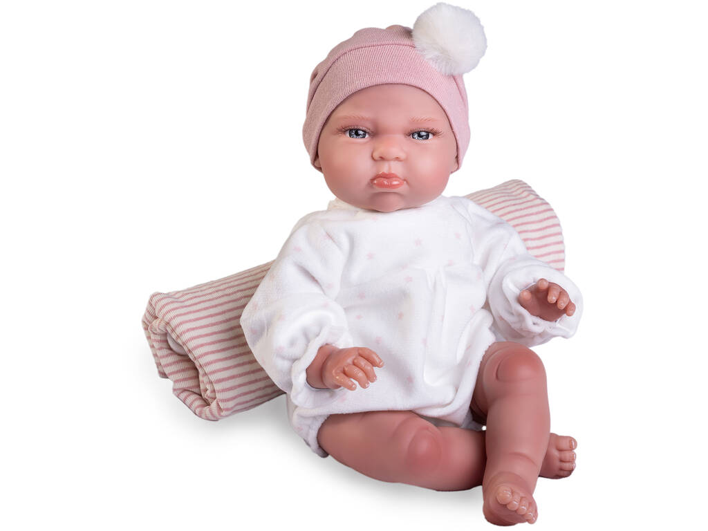 My Little Reborn Baby Doll Tufi 33 cm avec couverture Antonio Juan 82311